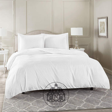 White Cotton satin king size bed sheets