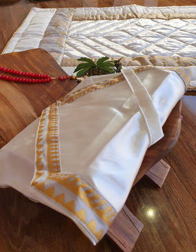 White Silk Prayer Mat