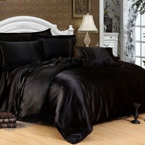 Black Silk Duvet Cover