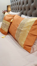 Load image into Gallery viewer, Dreamy Apricot Silk bridal Bedsheet set
