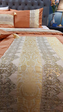 Load image into Gallery viewer, Dreamy Apricot Silk bridal Bedsheet set
