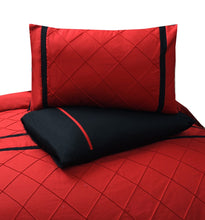 Load image into Gallery viewer, Red &amp; Black Duvet Cover
