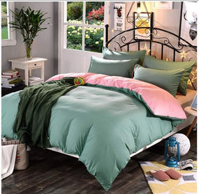 Green & Pink Duvet Cover