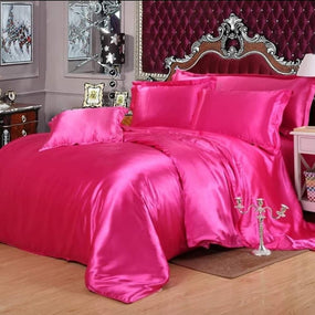 Pink Silk Duvet Cover