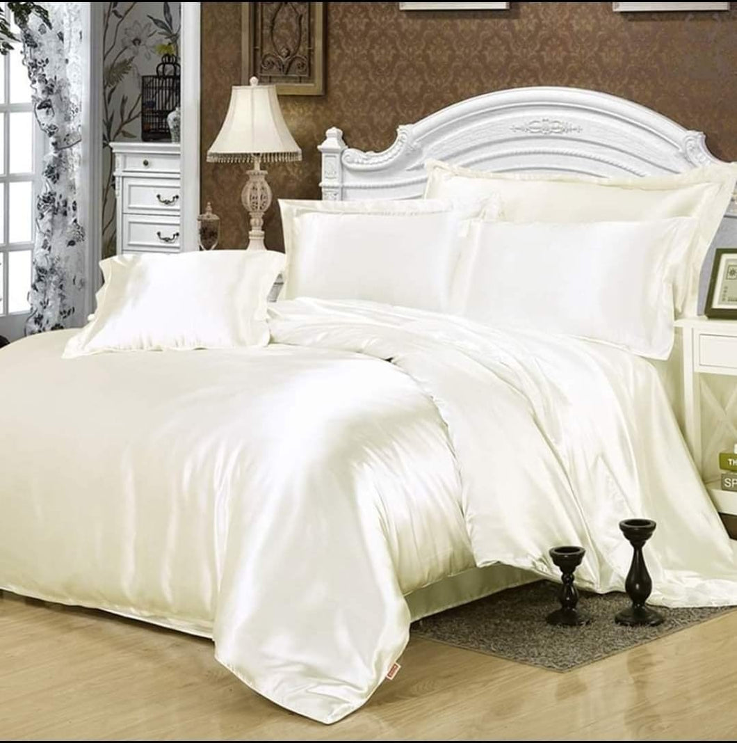 White Silk Duvet Cover