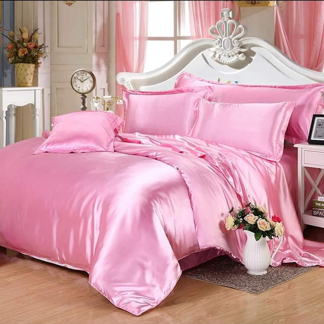 Baby Pink Silk Duvet Cover