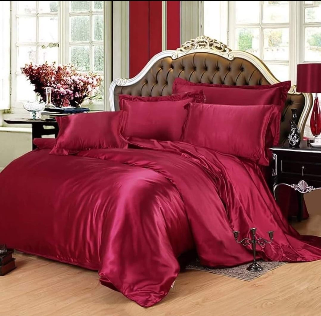 Deep Pink Silk Duvet Cover