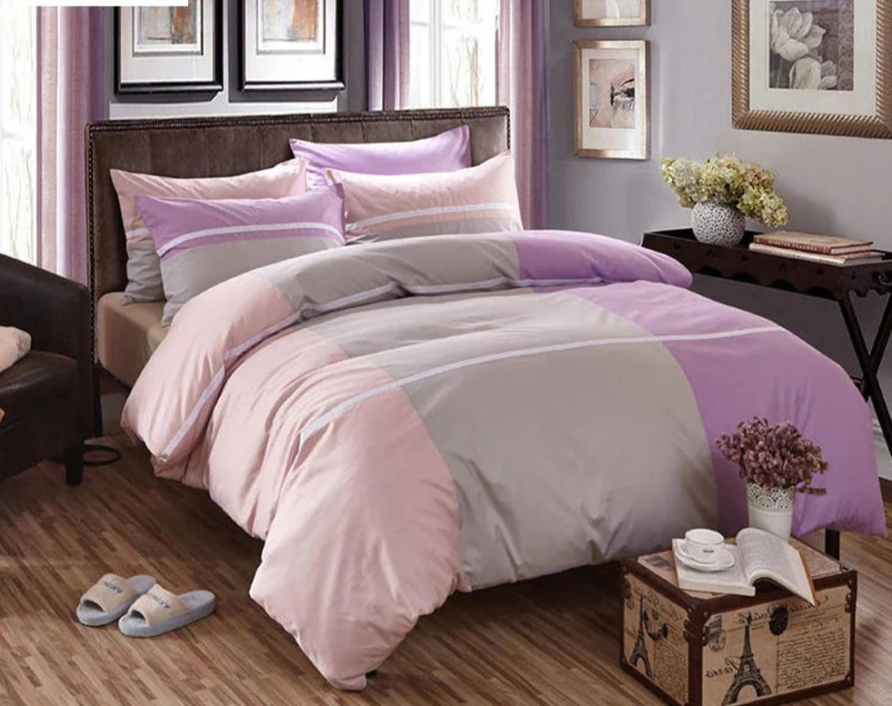 Striped Purple Duvet Cover