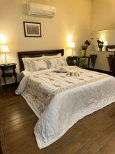 Load image into Gallery viewer, Nikkah Noor — White &amp; Gold Chicken Kari Bridal Set (8-Piece)
