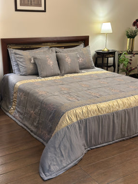 Rang-e-Rakh — Gray Chicken Kari Bridal Set (8-Piece)
