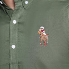 Load image into Gallery viewer, Green Brown Horse Men&#39;s Casual Shirt
