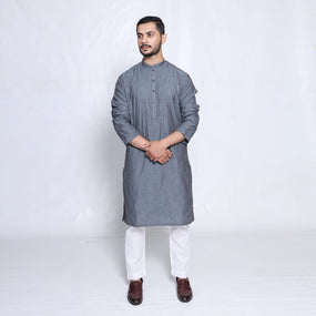 Light Olive Embroidered Kurta