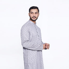 Grey Embroidered Kurta