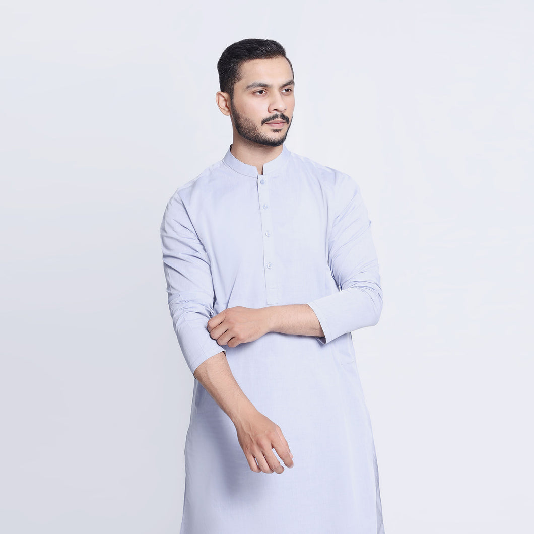 Light Blue Plain Kurta