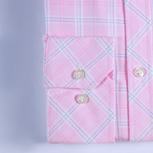 Load image into Gallery viewer, Light Pink Checkered Dress Shirt
