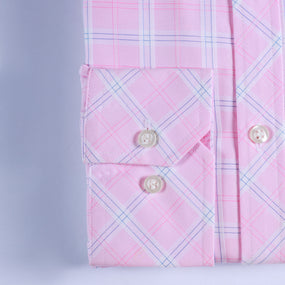 Light Pink Checkered Dress Shirt