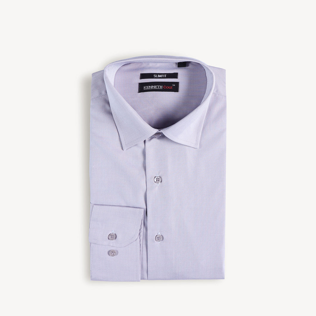 Grey Plain Dress Shirt