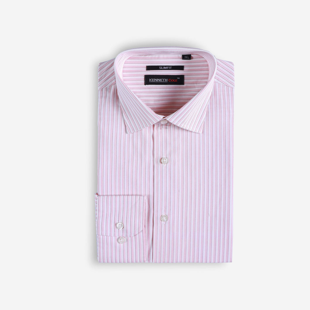 Pink White Lines Dress Shirt