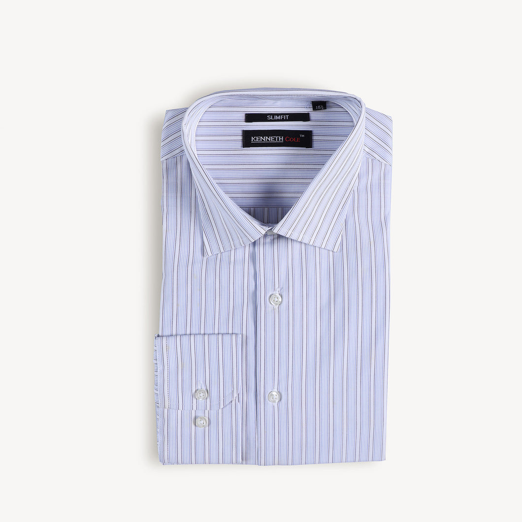 White Black Lines Dress Shirt