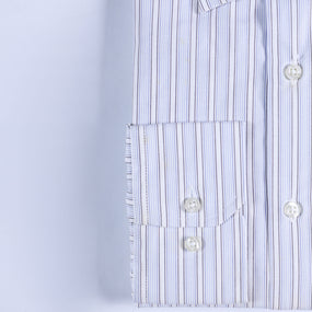 White Black Lines Dress Shirt