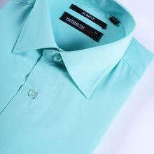 Load image into Gallery viewer, Light Aqua Plain Dress Shirt
