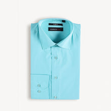 Load image into Gallery viewer, Light Aqua Plain Dress Shirt
