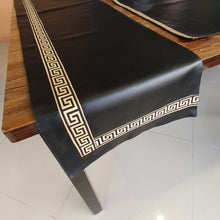 Load image into Gallery viewer, Black Versace Leatheride table Runner
