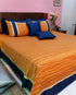 Rust & Blue King Bedsheet