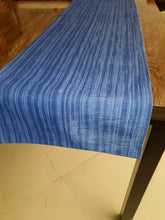 Load image into Gallery viewer, Blue line Leather Ride Table Runner
