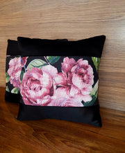 Load image into Gallery viewer, Black Rose cushion Cover
