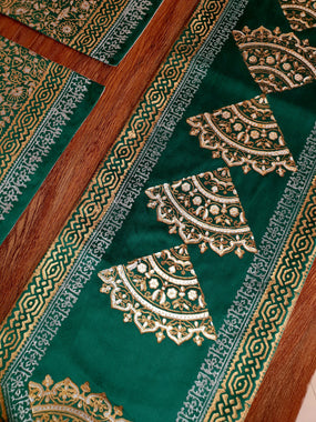 Green Velvet Table Runner