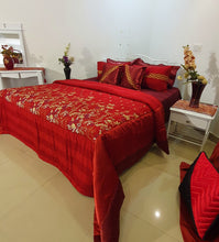 Load image into Gallery viewer, Red Palm Bridal Bedsheet
