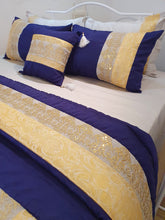 Load image into Gallery viewer, Dreamy Sapphire Silk bridal Bedsheet
