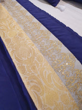 Load image into Gallery viewer, Dreamy Sapphire Silk bridal Bedsheet
