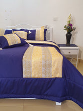 Load image into Gallery viewer, Dreamy Sapphire Silk bridal Bedsheet
