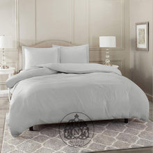 Load image into Gallery viewer, Light Grey Cotton satin King Size Bed Sheets
