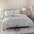 Light grey cotton satin bedding set