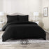 Black cotton satin bedding set