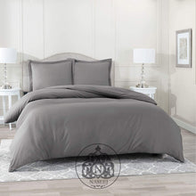 Load image into Gallery viewer, Charcoal Grey cotton satin King Size bed sheets
