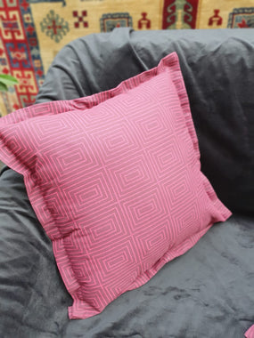 Magenta Printed Cushion Cover